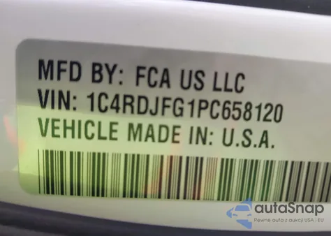 2023 Dodge Durango Pursuit Awd из США, поврежденный, VIN 1C4RDJFG1PC658120